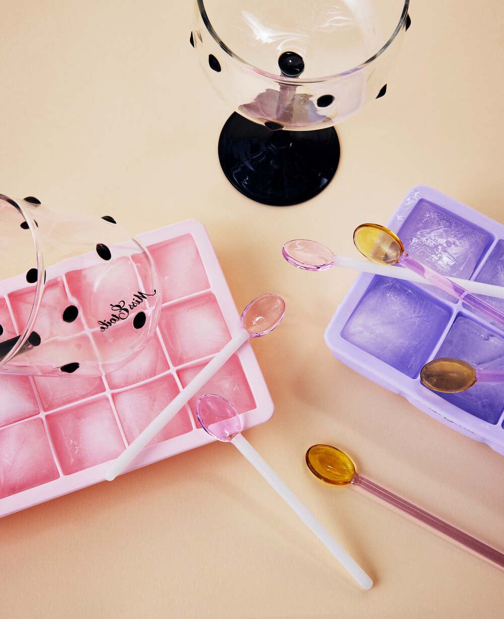 Isterningsbakke, lilla - 6 stk.